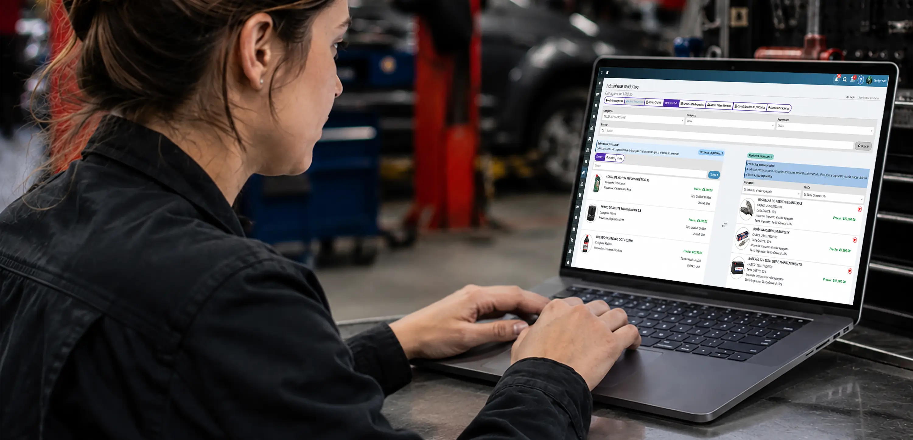 Configuración de IVA e impuestos para productos y servicios del taller
