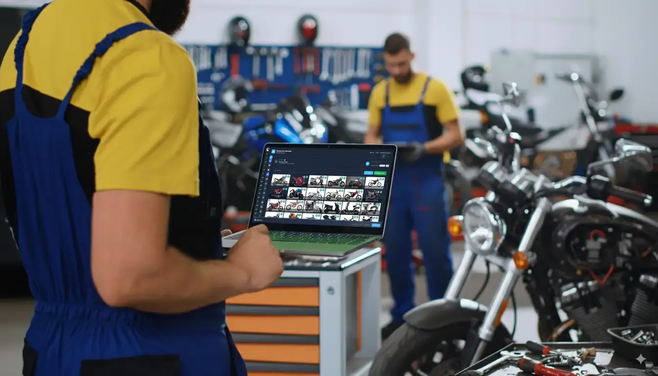 Software para talleres de motos con recepción, facturación, inventario y control operativo