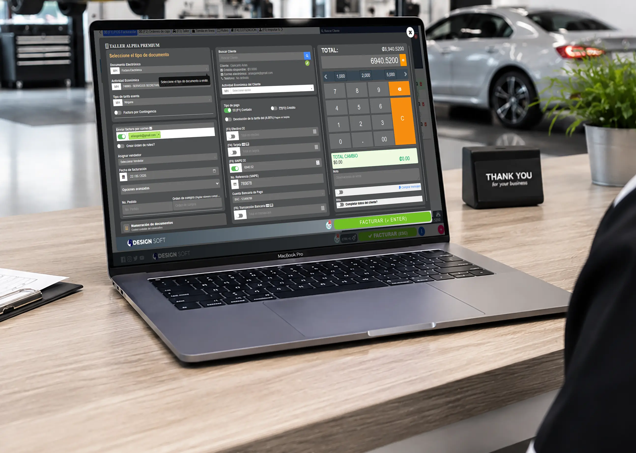 Software web de facturación electrónica para talleres con control de pagos, crédito y cierre de caja