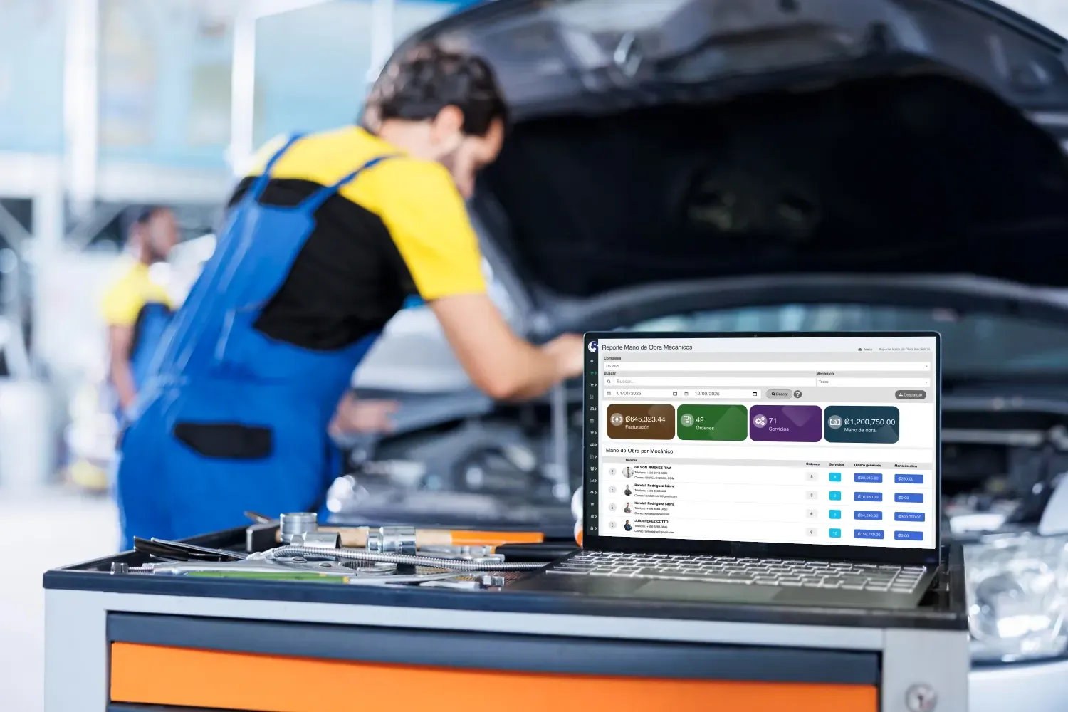Software de reportes para talleres mecánicos y automotrices