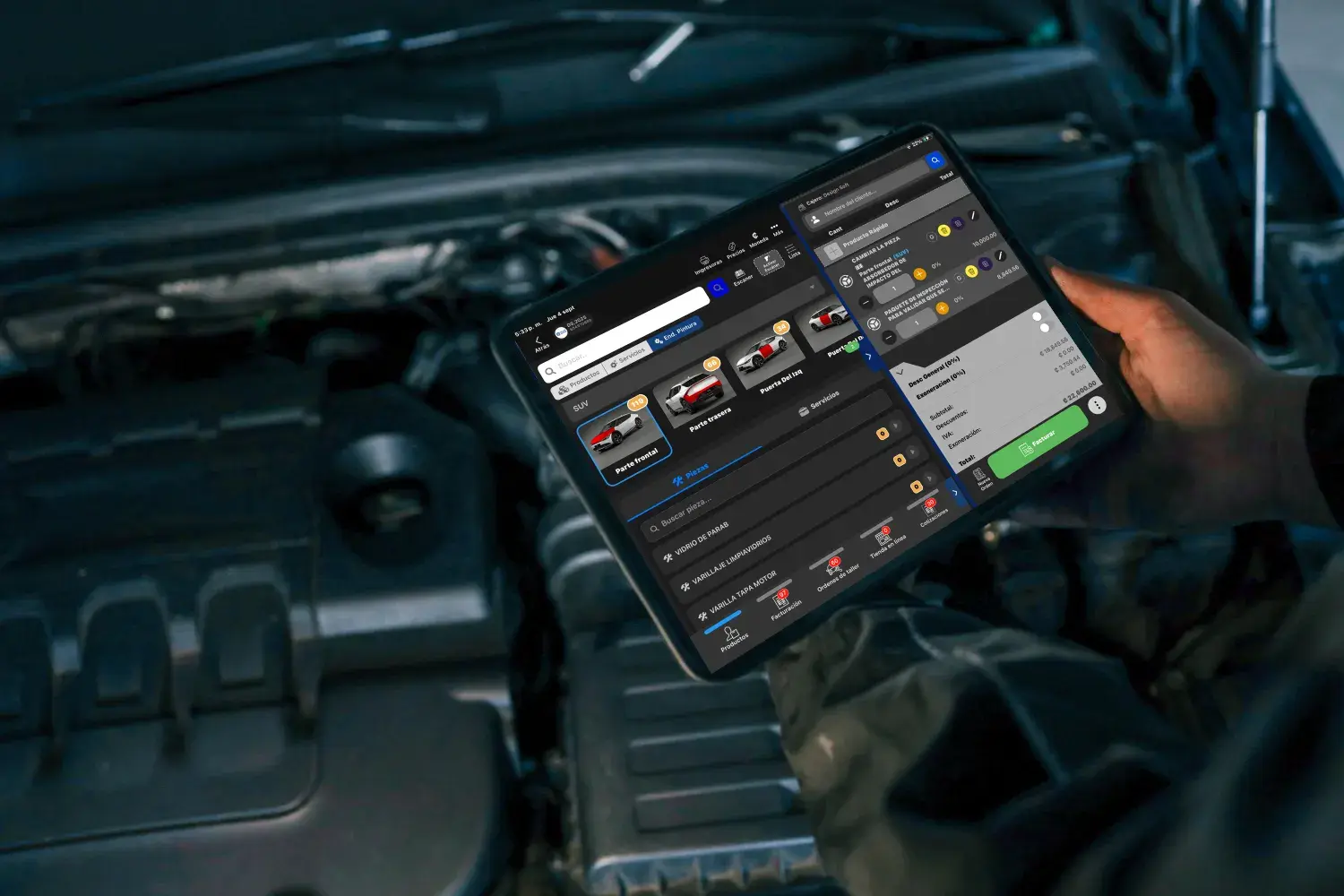 Software de enderezado y pintura para talleres de colisión con control visual de daños y seguimiento operativo