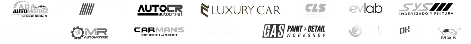 Logos de talleres automotrices que confían en el software Taller Alpha