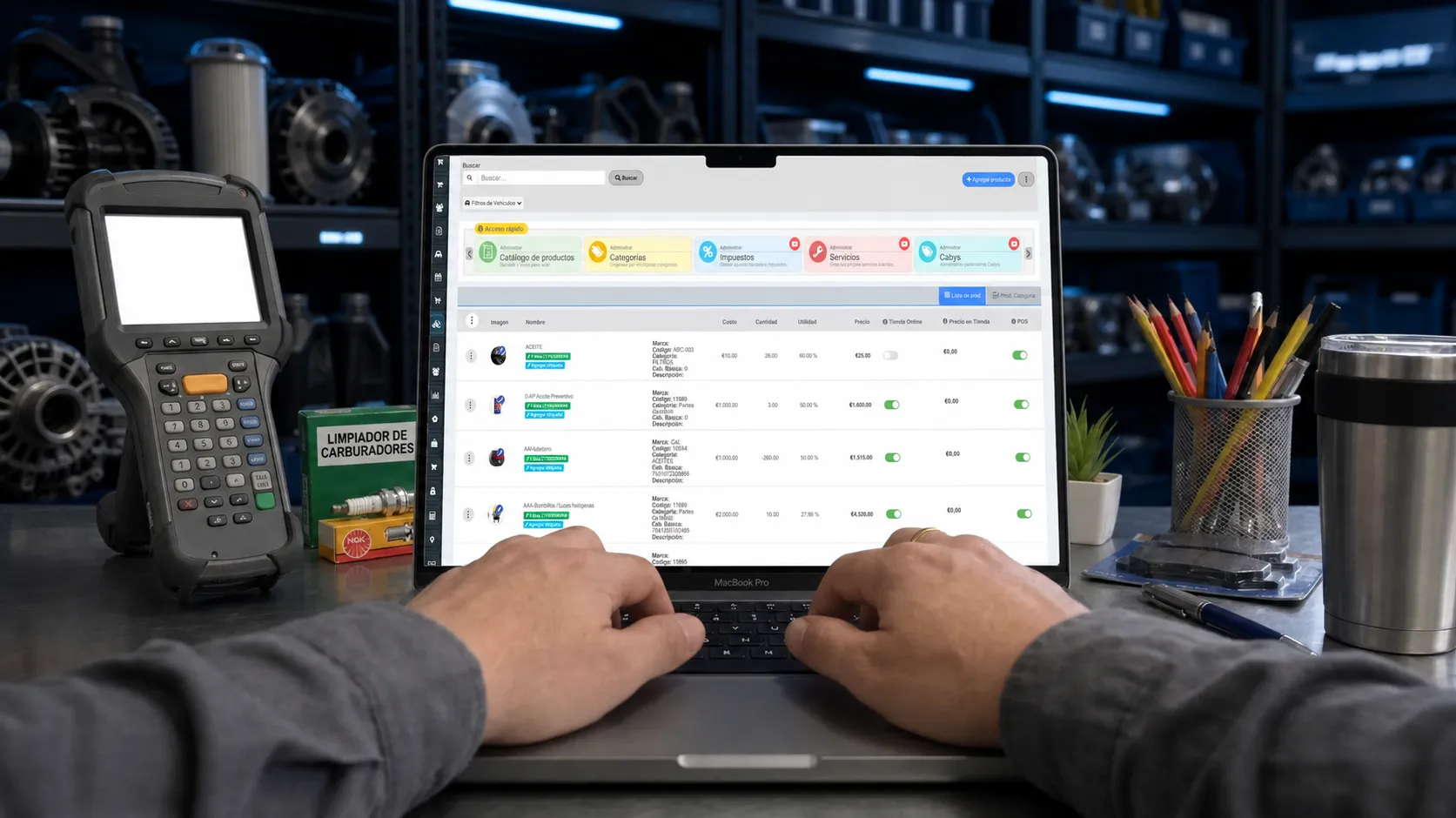 Inventario de repuestos en Taller Alpha