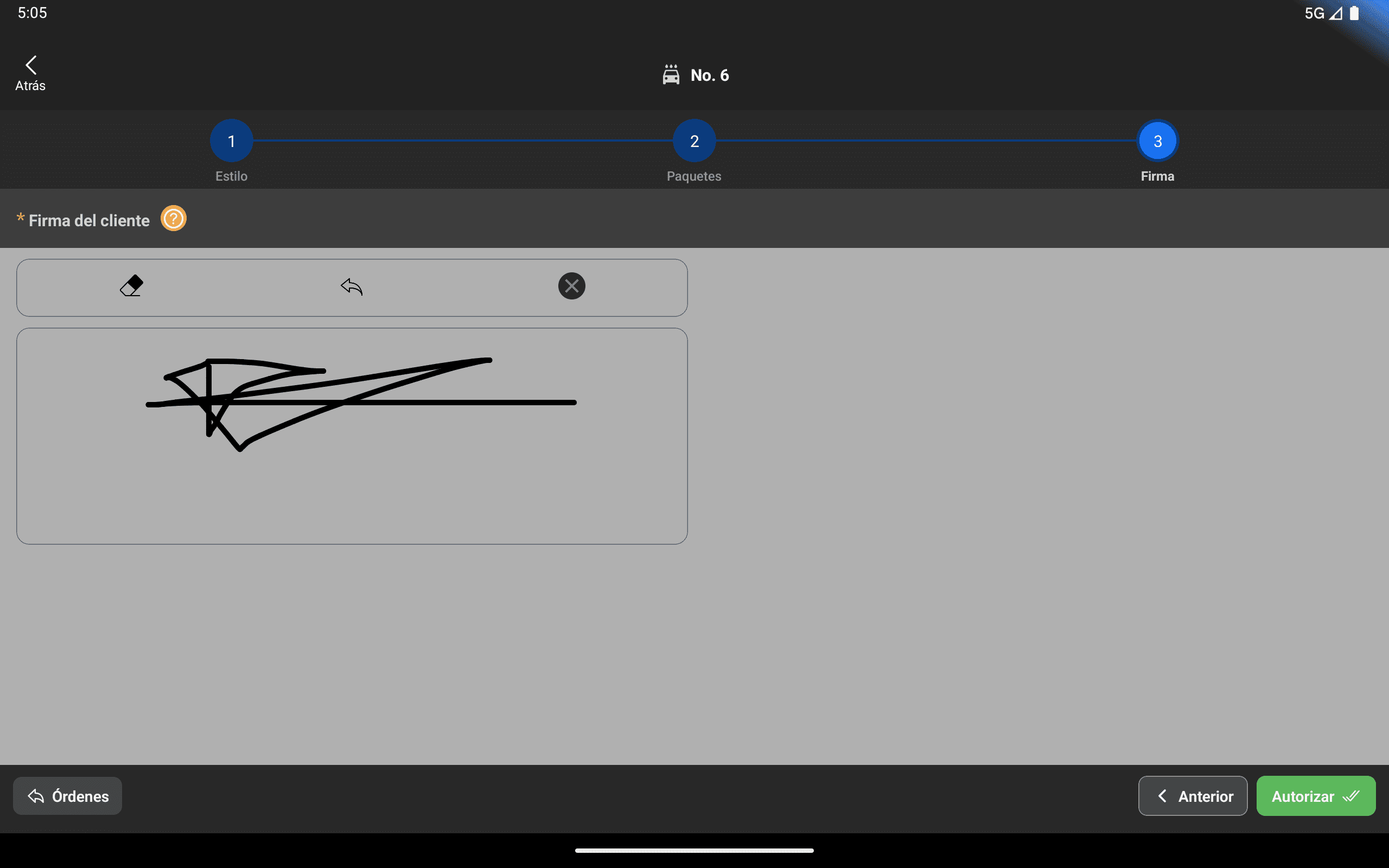 Paso 5: Firma Digital del Cliente