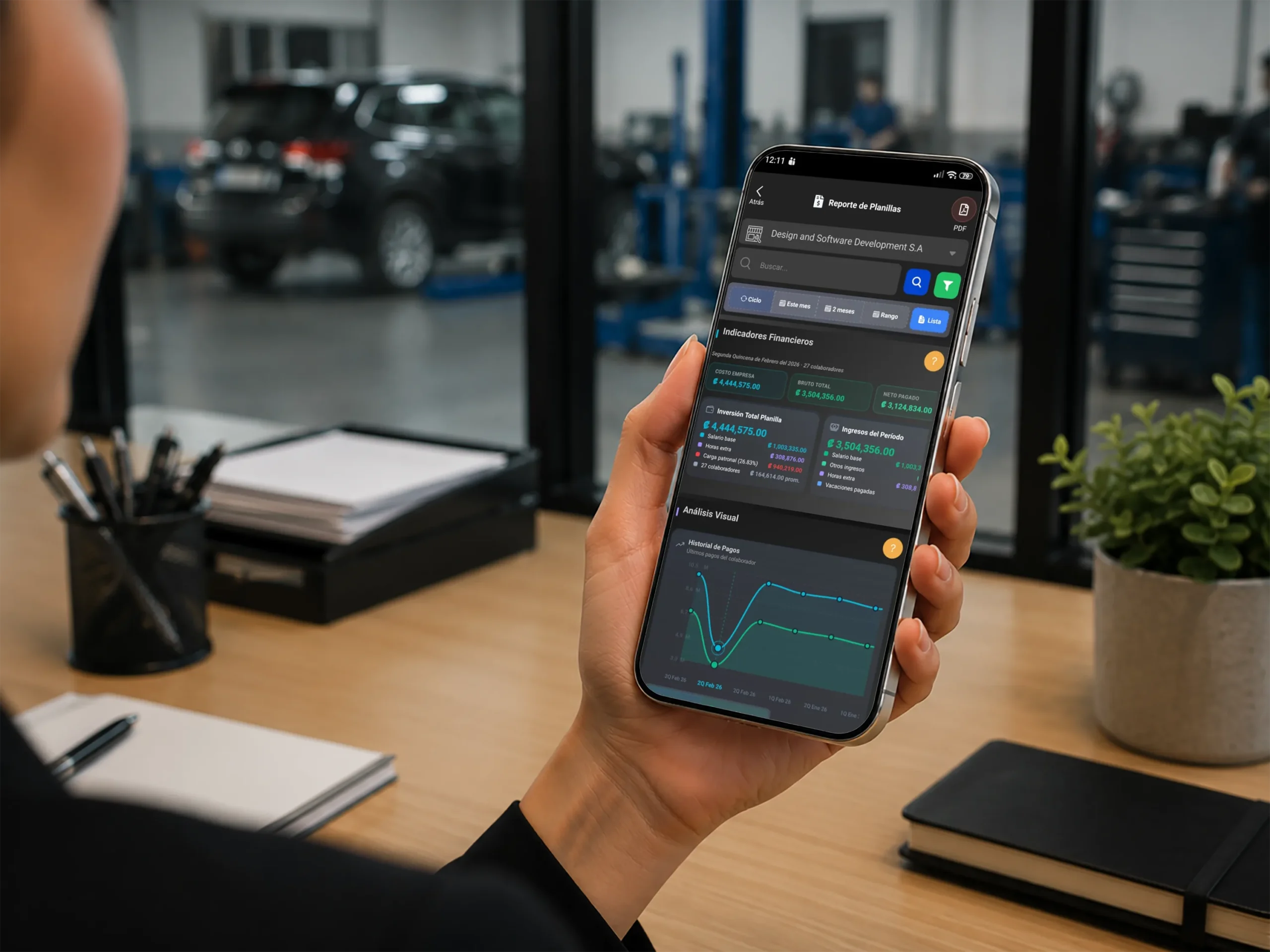 App móvil de recursos humanos y planilla para mecánicos