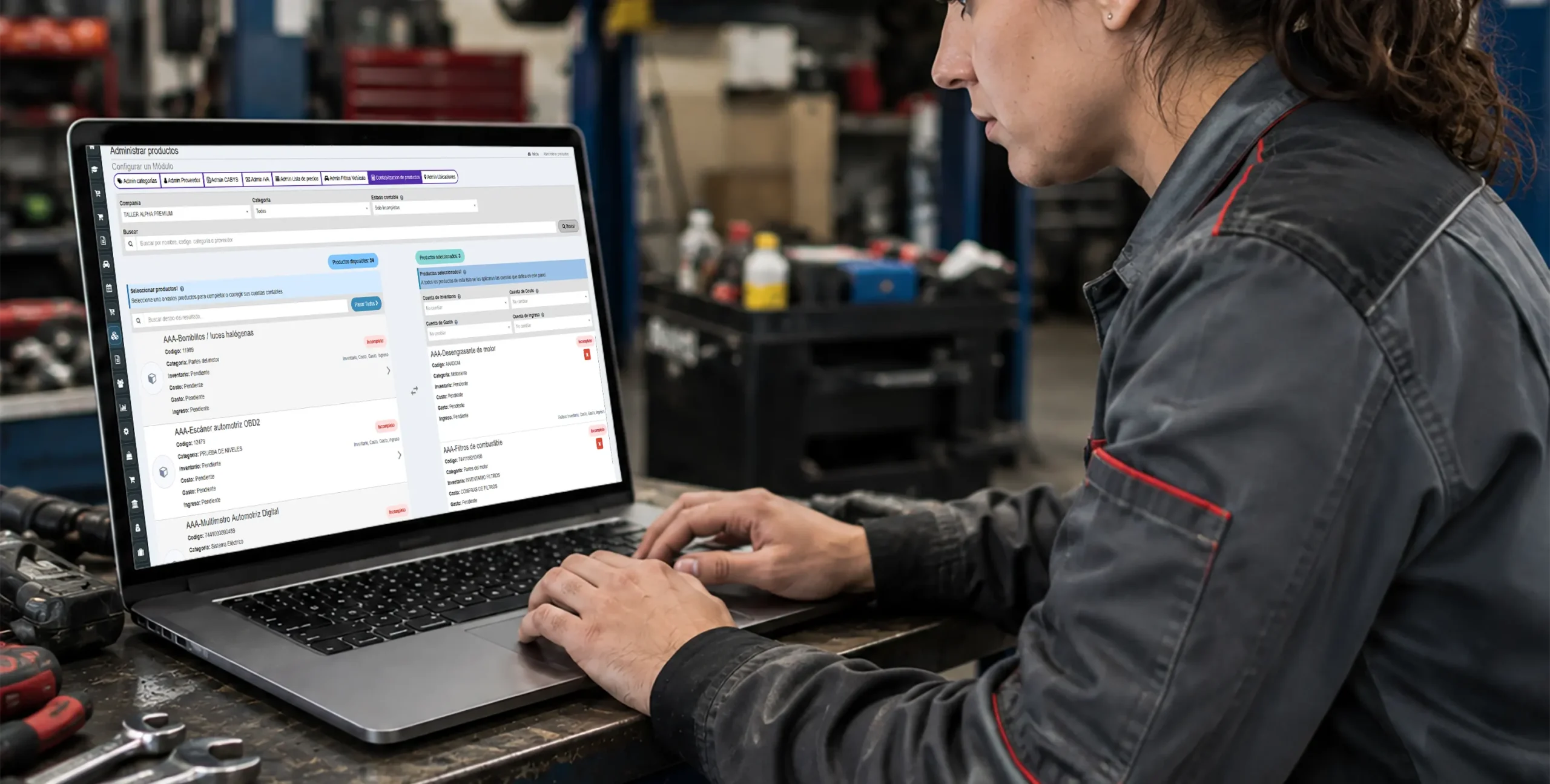Administración de Contabilidad de Productos